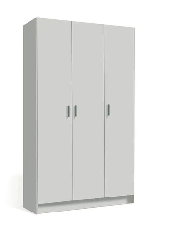 Versatile White Wide 3-Door Storage Cupboard with Adjustable Shelves for Home Organisation - UK Luxury Furniture